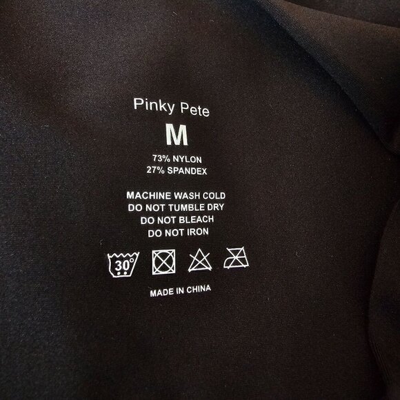 Pinky Pete Women's High-Waisted Black Leggings Nylon/Spandex Size M - Picture 3 of 9